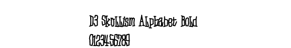 Fuente D3 Skullism Alphabet Bold.ttf