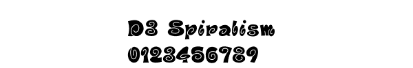 Fuente D3 Spiralism.ttf