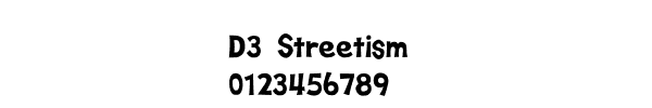 Fuente D3 Streetism.ttf