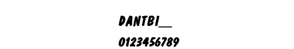 Fuente DANTBI__.TTF
