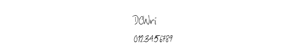 Fuente DCWri.ttf