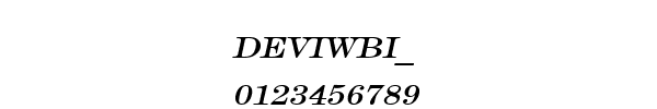 Fuente DEVIWBI_.TTF