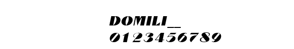 Fuente DOMILI__.TTF