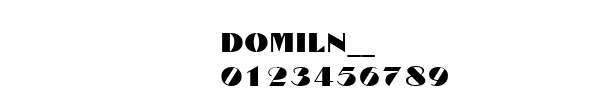 Fuente DOMILN__.TTF