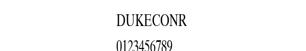 Fuente DUKECONR.TTF