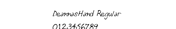 Fuente DeannasHand Regular.TTF