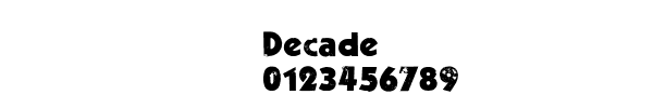 Fuente Decade.ttf