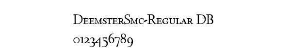 Fuente DeemsterSmc-Regular DB.ttf