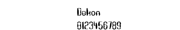 Fuente Dekon.ttf