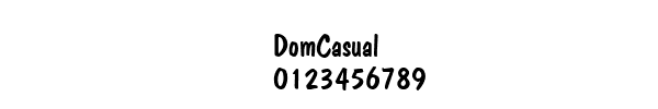 Fuente DomCasual.ttf