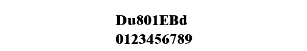 Fuente Du801EBd.ttf