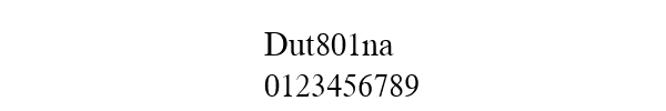 Fuente Dut801na.ttf