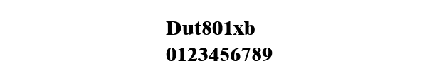 Fuente Dut801xb.ttf