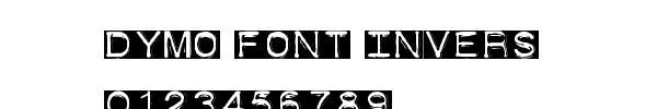 Fuente Dymo Font Invers.ttf