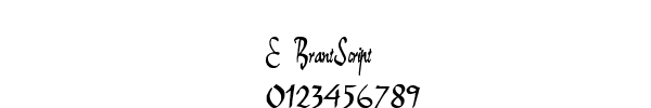 Fuente E BrantScript.ttf