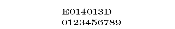 Fuente E014013D.TTF
