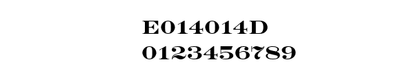 Fuente E014014D.TTF