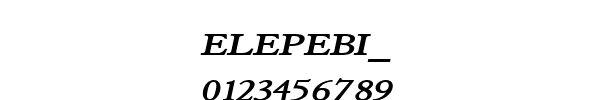 Fuente ELEPEBI_.TTF