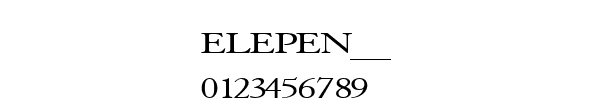 Fuente ELEPEN__.TTF
