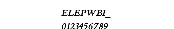 Fuente ELEPWBI_.TTF