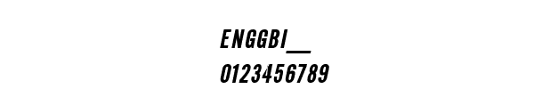 Fuente ENGGBI__.TTF