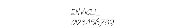 Fuente ENVICLI_.TTF