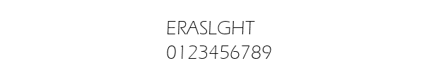 Fuente ERASLGHT.TTF