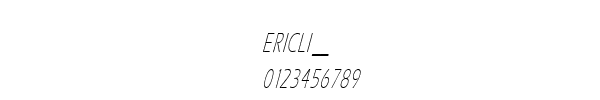 Fuente ERICLI__.TTF