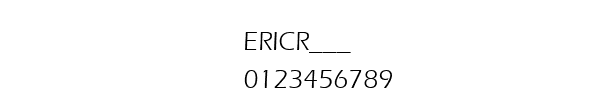 Fuente ERICR___.TTF