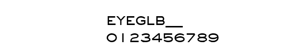 Fuente EYEGLB__.TTF