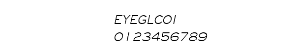 Fuente EYEGLCOI.TTF