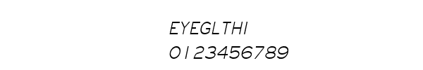 Fuente EYEGLTHI.TTF
