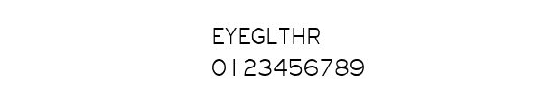 Fuente EYEGLTHR.TTF