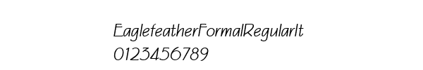 Fuente EaglefeatherFormalRegularIt.ttf