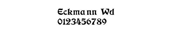 Fuente Eckmann Wd.ttf