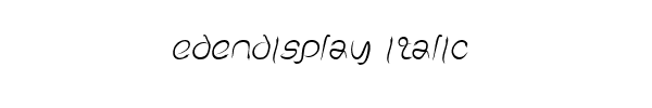 Fuente EdenDisplay Italic.TTF