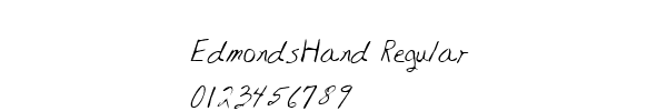 Fuente EdmondsHand Regular.TTF