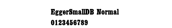 Fuente EggerSmallDB Normal.ttf