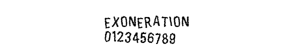 Fuente Exoneration.ttf