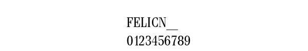 Fuente FELICN__.TTF