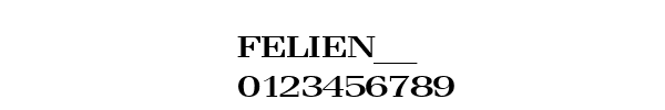 Fuente FELIEN__.TTF