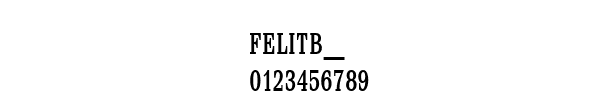 Fuente FELITB__.TTF