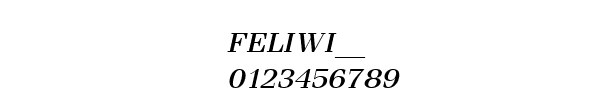 Fuente FELIWI__.TTF