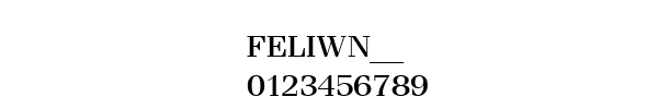 Fuente FELIWN__.TTF
