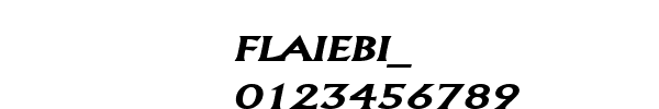 Fuente FLAIEBI_.TTF