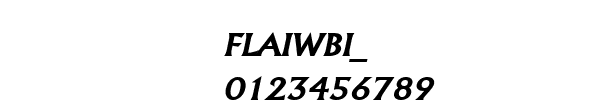 Fuente FLAIWBI_.TTF