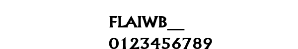 Fuente FLAIWB__.TTF