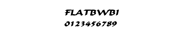Fuente FLATBWBI.TTF