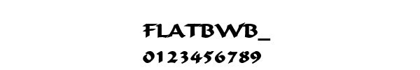 Fuente FLATBWB_.TTF