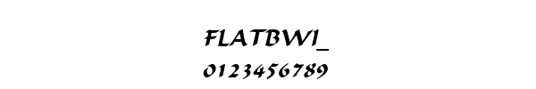 Fuente FLATBWI_.TTF